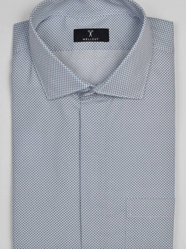 The Oscar, Blue Print Shirt for wholesale by Well-Cut