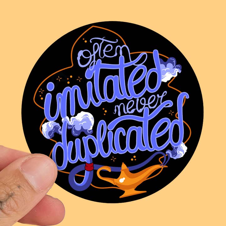 Always Imitated Never Duplicated Sticker for wholesale by La Barbuda - No U.S. custom fees
