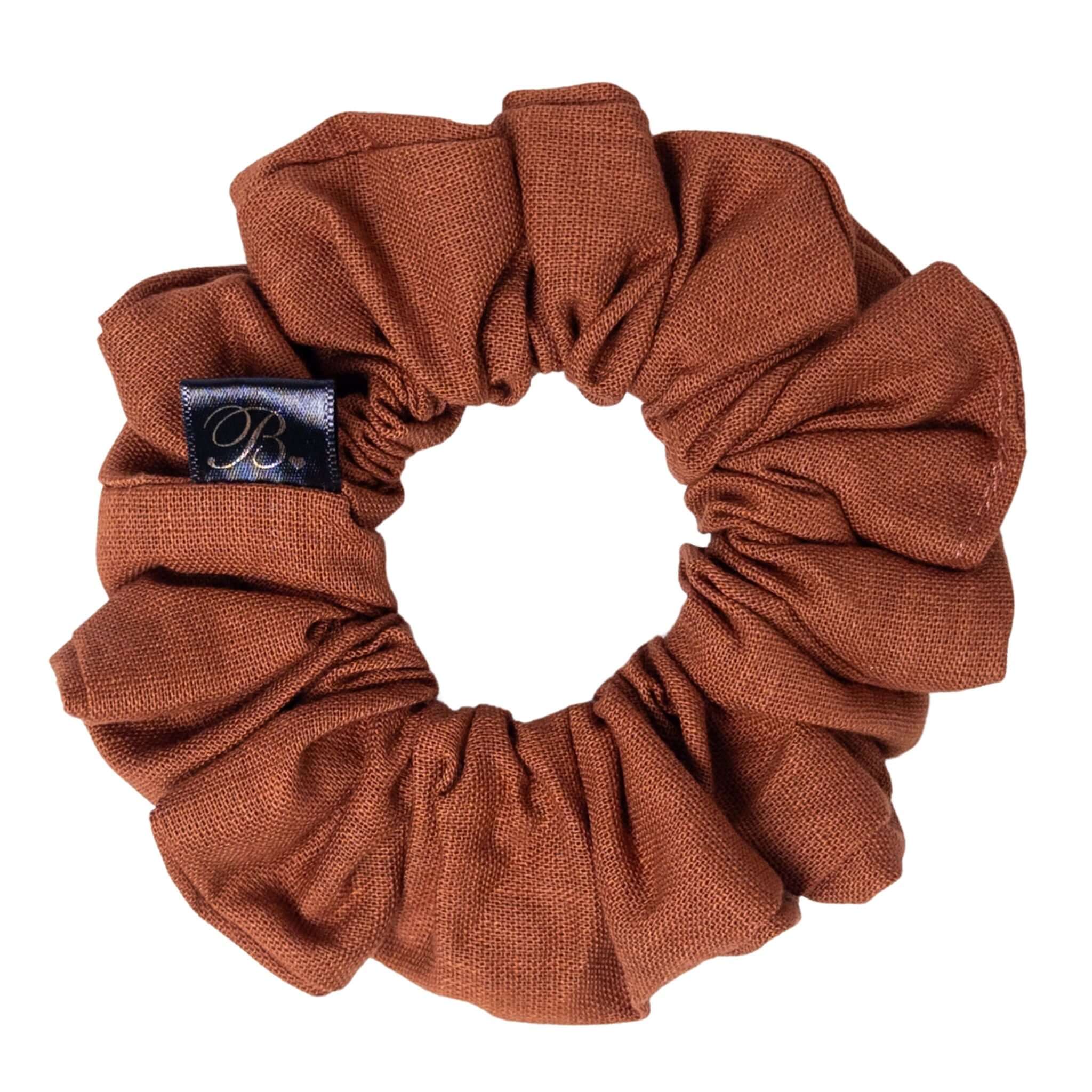 B. LUVV & CO. - Wholesale Scrunchie - Women's - Cotton Linen Scrunchie in Copper1