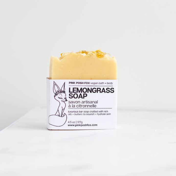 Lemongrass Bar Soap | Moisturizing Citrus Soap for wholesale by Pink Posh Fox