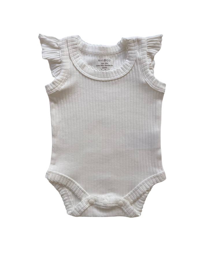 RAI & CO - Wholesale Bodysuit (non-footed) – Baby - Frill Basic Singlet Bodysuit1