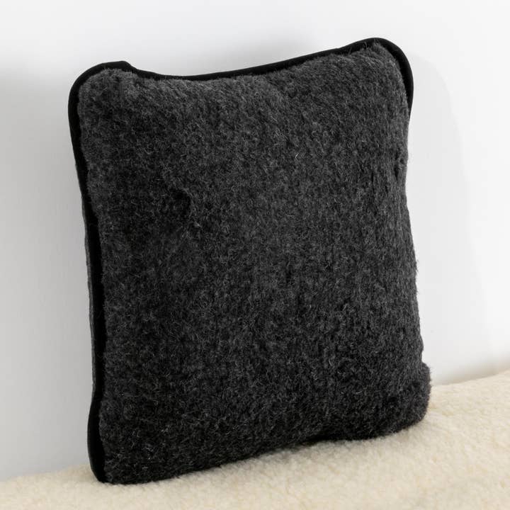 Merino Wool Pillow - Black for wholesale by Native Natural