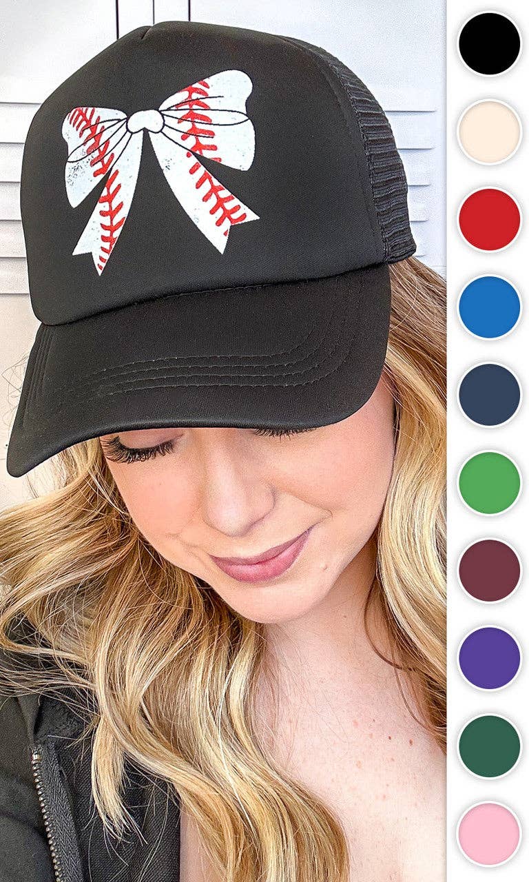 Sugar Stitch - Wholesale Trucker Hat - Women's - Baseball Bow Trucker Hat0