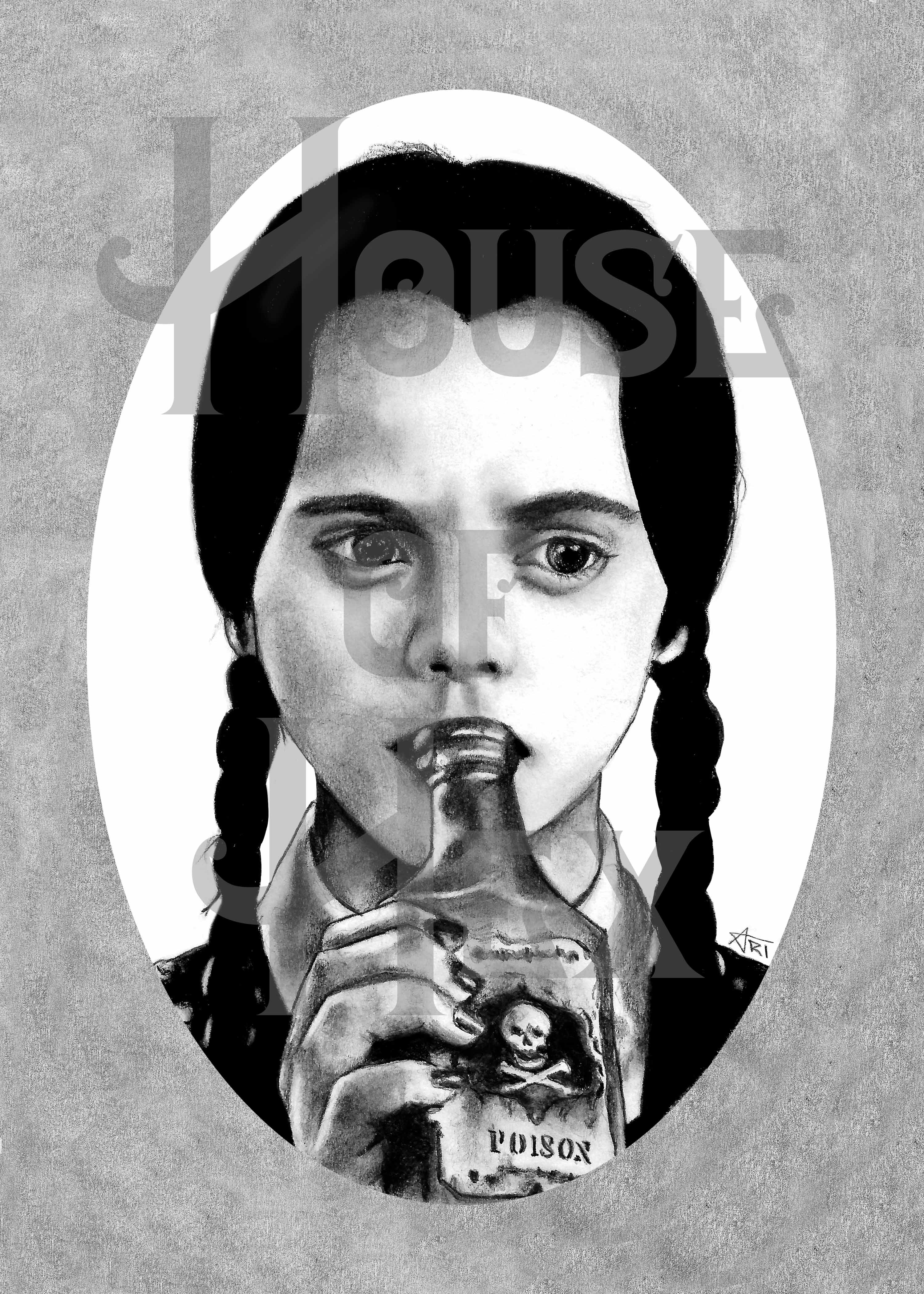 House of Hex - Wholesale Art print - Wednesday Addams Print | dark decor | Christina Ricci1