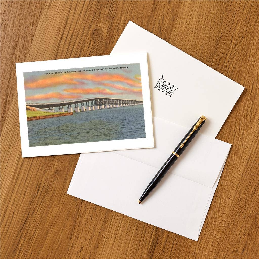 Found Image Press - Wholesale Stationery/Notecard Set - Greeting Card FL-44 Bridge to Key West, Florida1