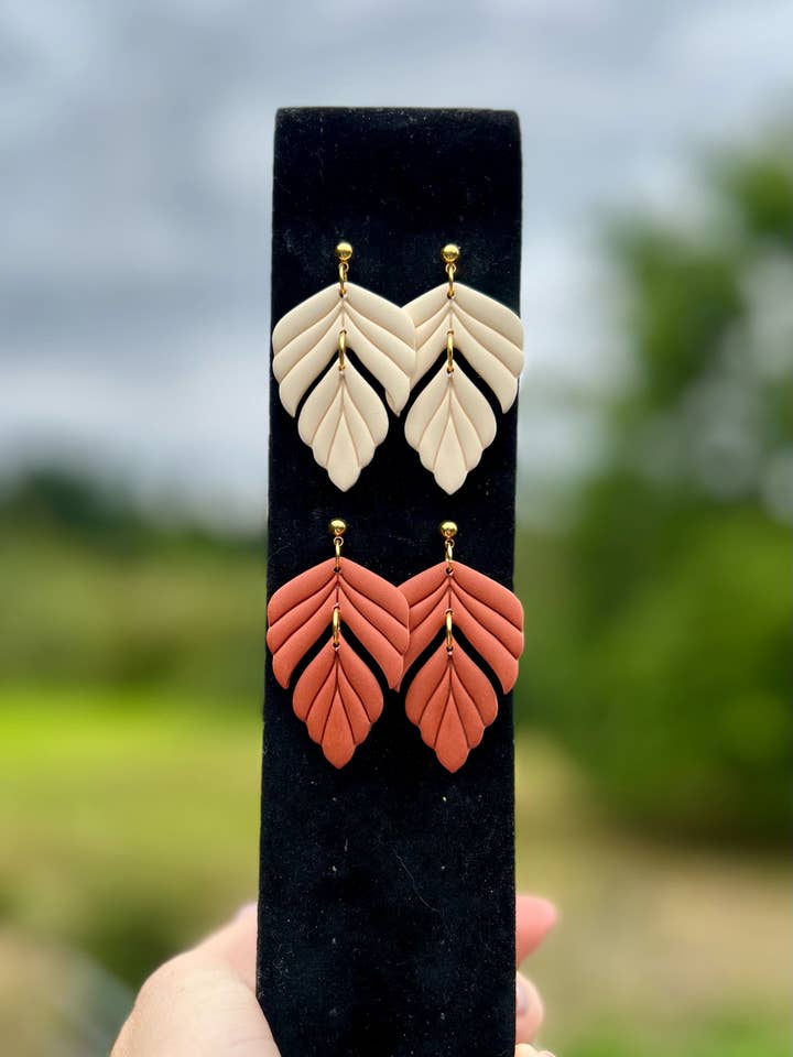 Herbst-Blatt-Ohrringe für den Großhandel von Hold Fast Handmade