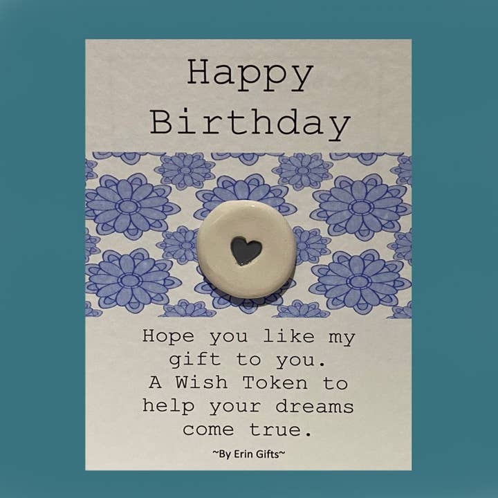 By Erin Cards and Gifts Ltd - Wholesale Birthday Card - Happy Birthday Ceramic Pocket Token Pocket Hug and Card3