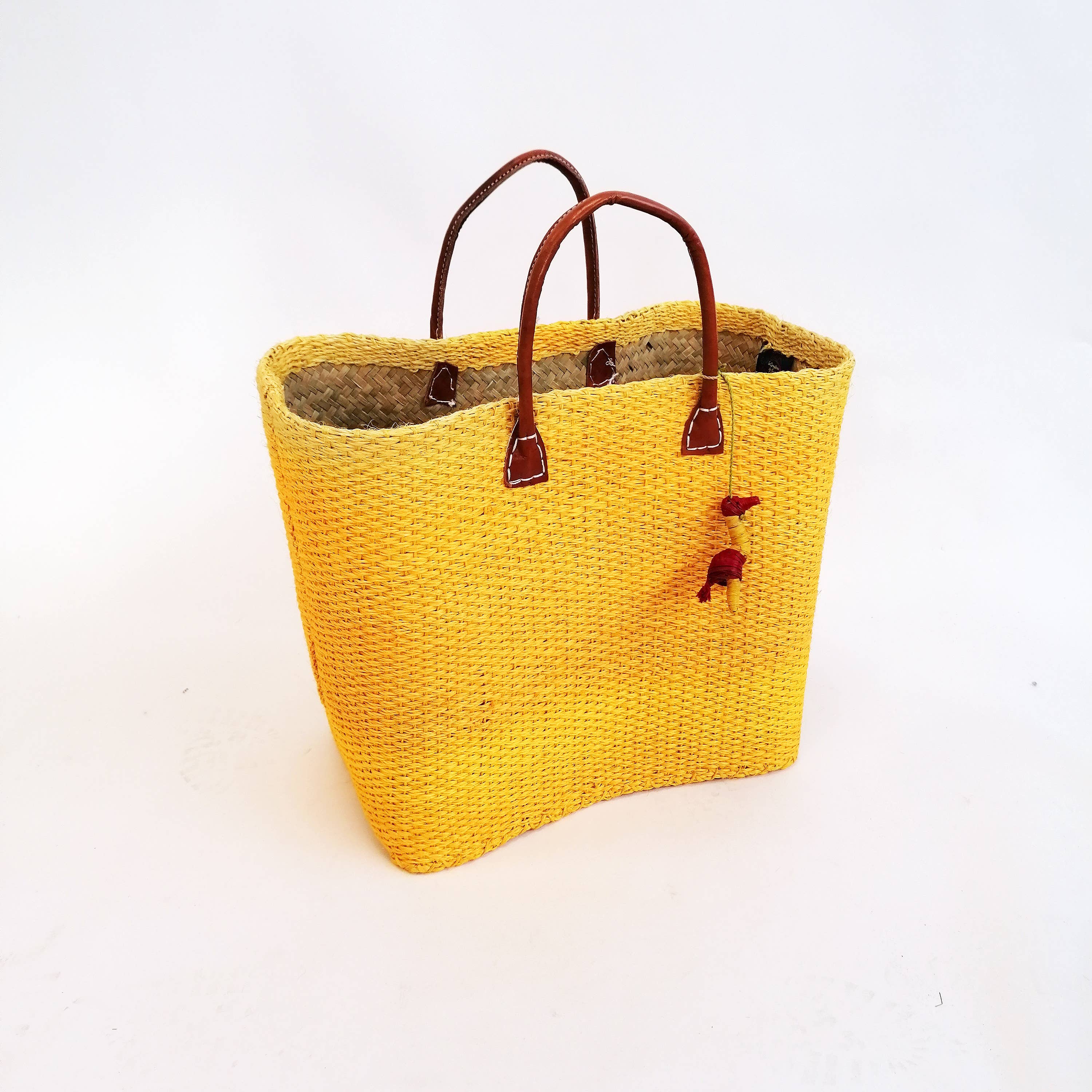 Le comptoir de la plage - Vente Sac de plage - Panier artisanal Sisal "Tana", à l'unité0
