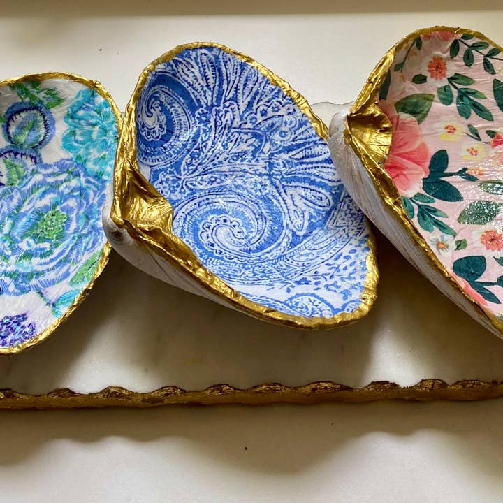 Del Mar Designs DC - Wholesale Jewelry Dish - Peony Clamshell Jewelry and Trinket Dish1