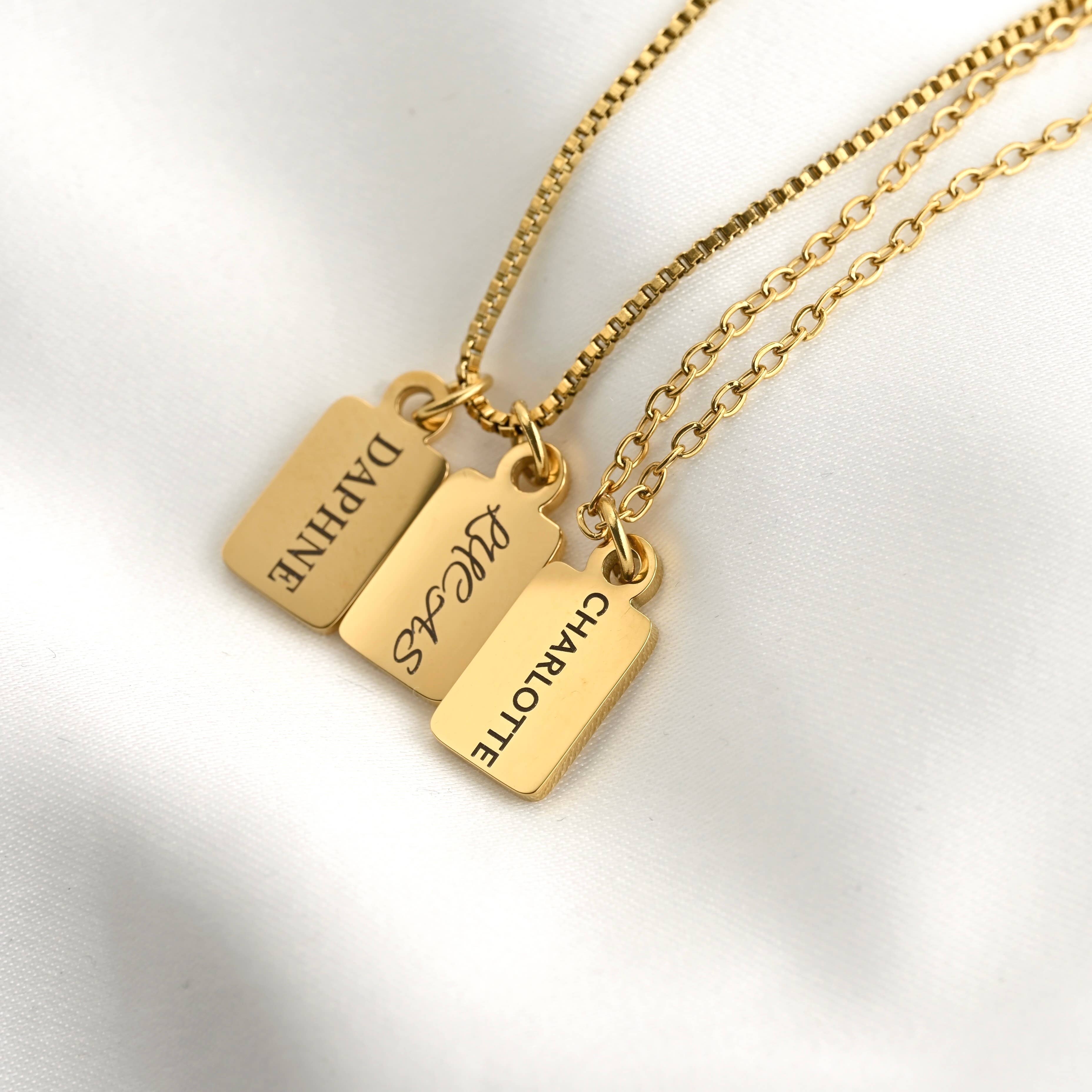 Blueyejewelry - Wholesale Pendant/Charm Necklace - Custom Tag Charm Necklace - Multiple Bar Family Necklace5