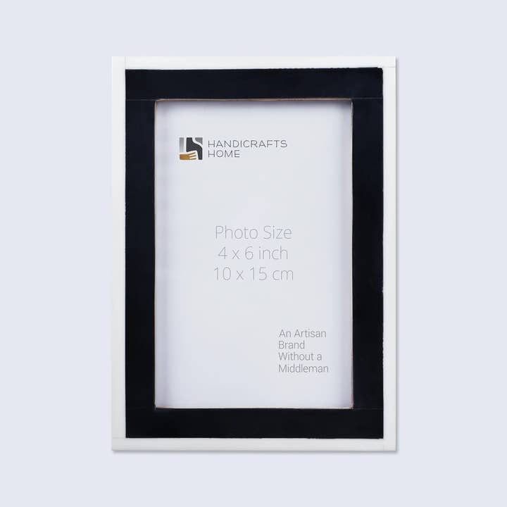 Classic Bone Inlay Picture Frame Black & White, 4x6,5x7,8x10 for wholesale by Muqeem & Brothers