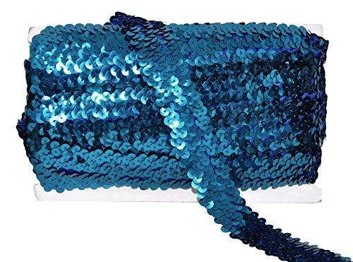 Mandala Crafts – Engroshandel Håndværk forsyninger – Mandala Håndværk Elastisk Paillet, Flad Glitter Stretch Bling Paillette Stof Bånd, Metallisk Applikation Trim Blonder til Kjole Pynt, Pandebånd6