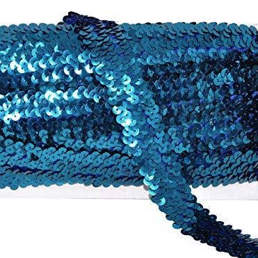 Mandala Crafts – Engroshandel Håndværk forsyninger – Mandala Håndværk Elastisk Paillet, Flad Glitter Stretch Bling Paillette Stof Bånd, Metallisk Applikation Trim Blonder til Kjole Pynt, Pandebånd6