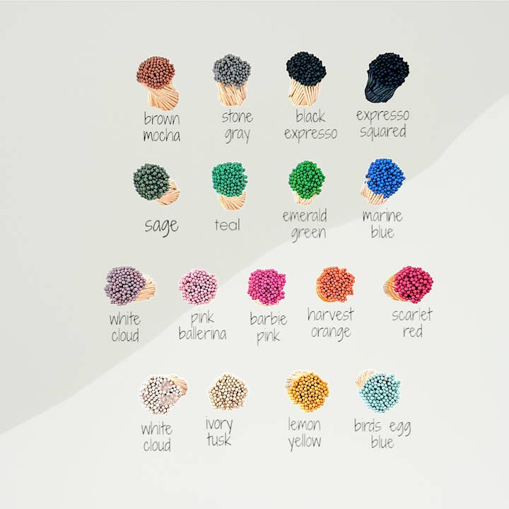 CJ Gift Goddess – Engroshandel Tændstikholder – 3" tændstikker i klokke med hjerte-stryger & 25 farvede tændstikker4