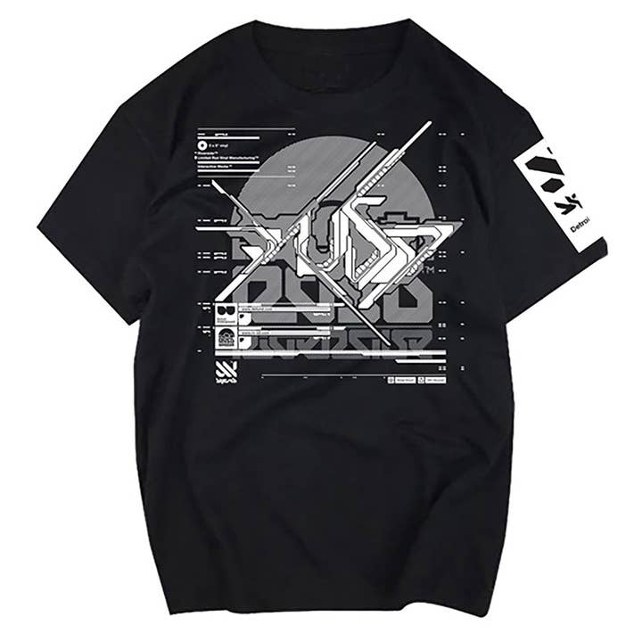 niepce - Wholesale Screen Printed T-Shirt - Men's - Sim9003 Double X Cyberpunk Tee2