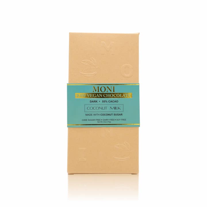 Dark Raw Vegan 55% Cacao Leite de Coco por atacado de MONI
