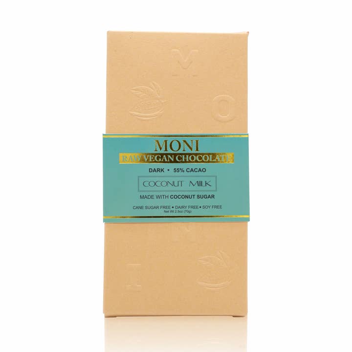 Dark Raw Vegan 55% Cacao Coconut Milk for wholesale by MONI