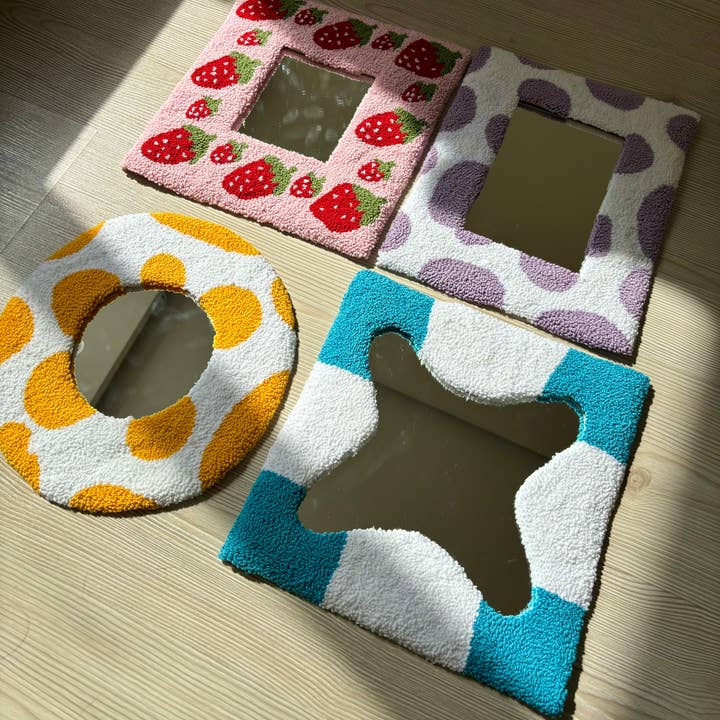 Punch Needle Farvelægningsspejl, Sødt Gavespejl, Indflyttergave for engroshandel hos youngpee