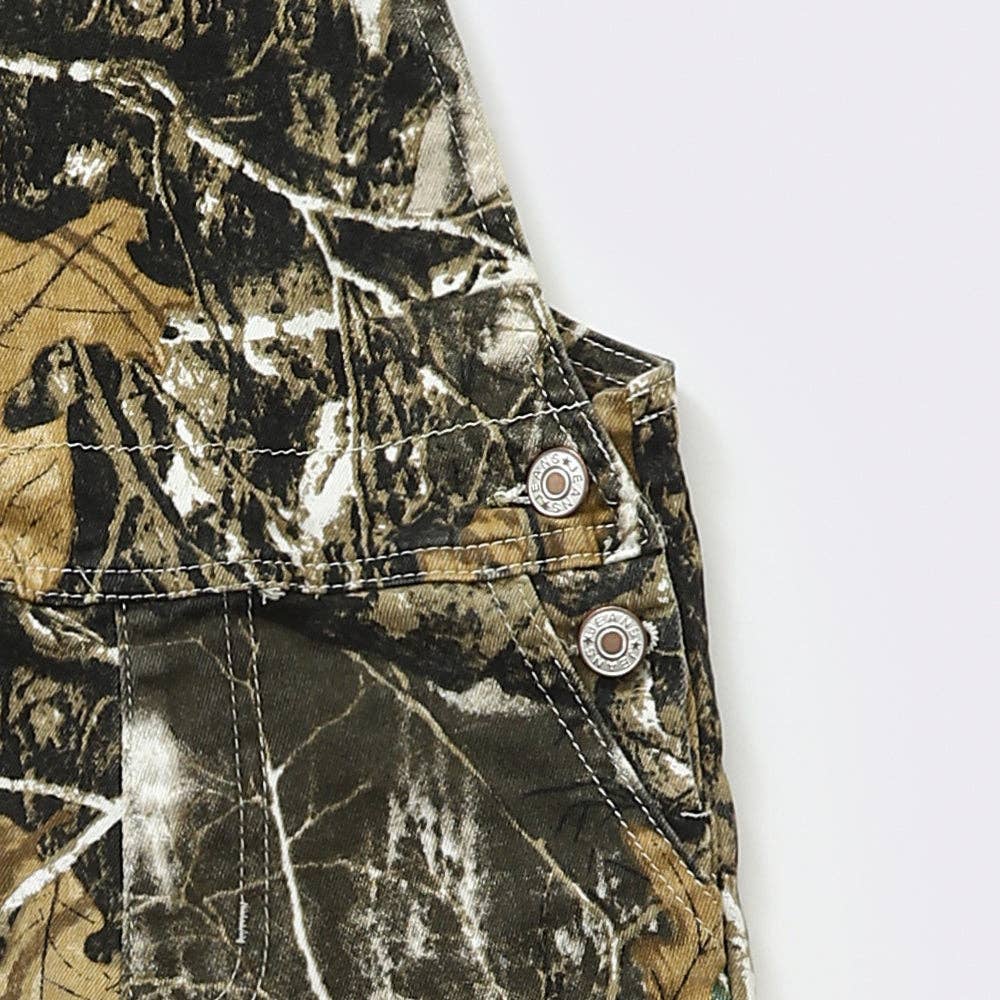 sassy kids palace – wholesale Overalls – Kids – Kids Leaves Print Denim Overalls2