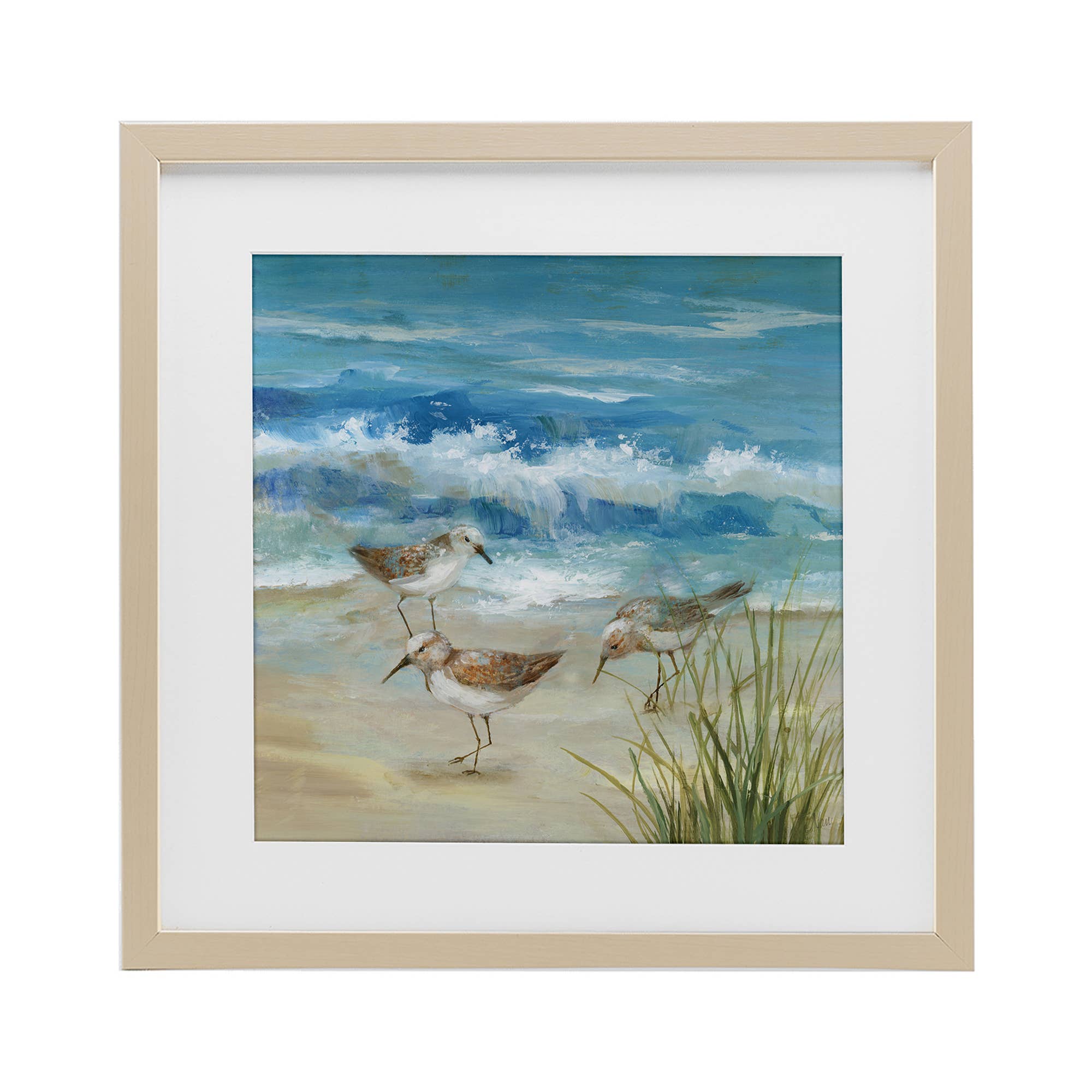 Stupell Industries - Wholesale Wall Sign - Beach Sandpiper Gathering - Print Under Glass Wall Art11