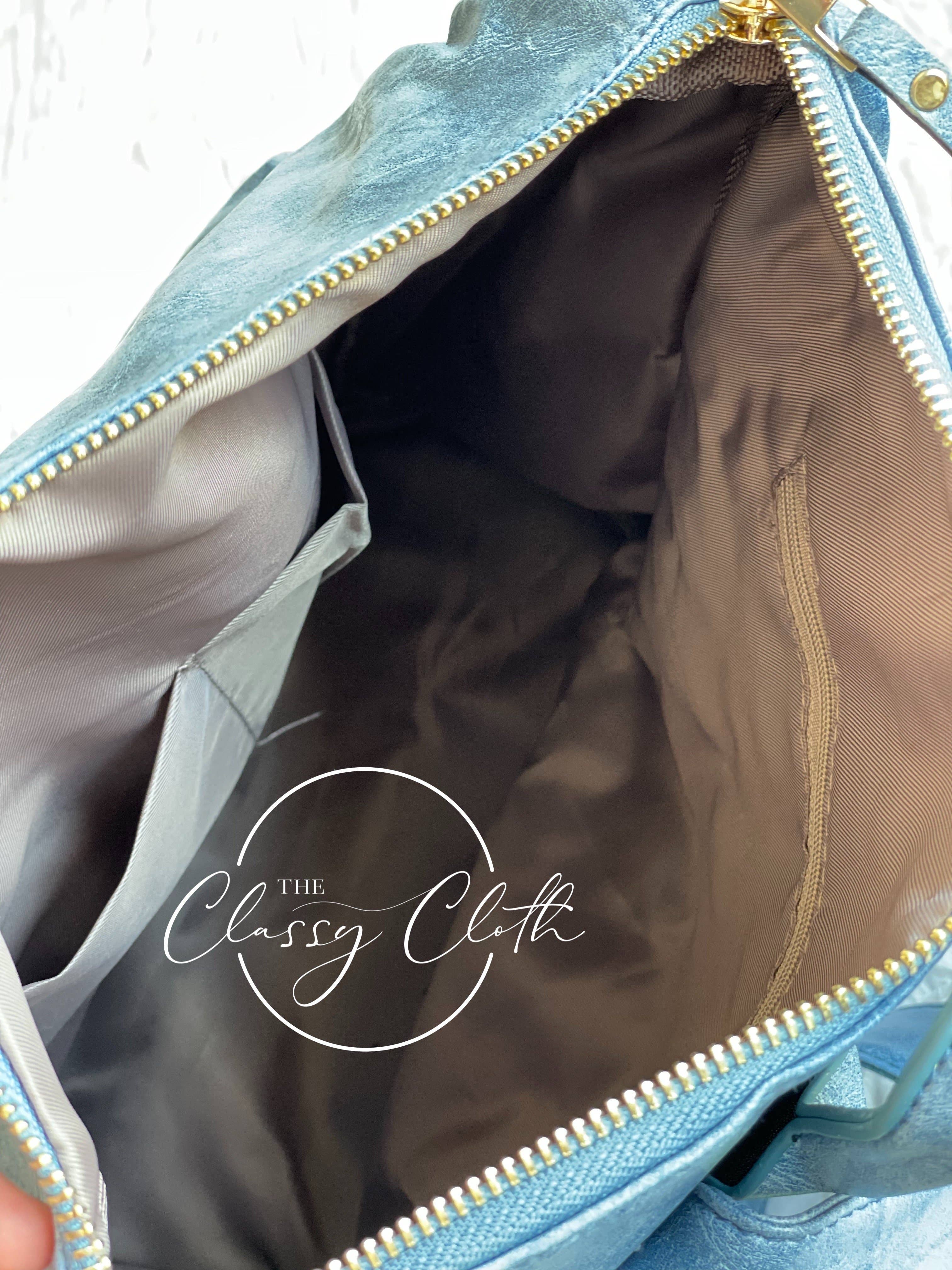 The Classy Cloth WS - Wholesale Backpack - Women's - Chloe Convertible Backpack - Brilliant Blue - Hip Hippie RTS9