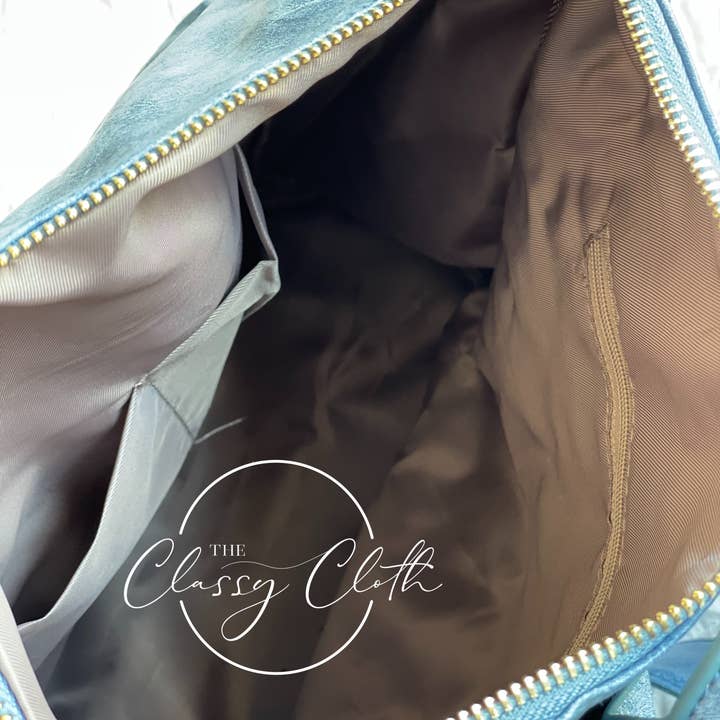 The Classy Cloth WS - Wholesale Backpack - Women's - Chloe Convertible Backpack - Brilliant Blue - Hip Hippie RTS9