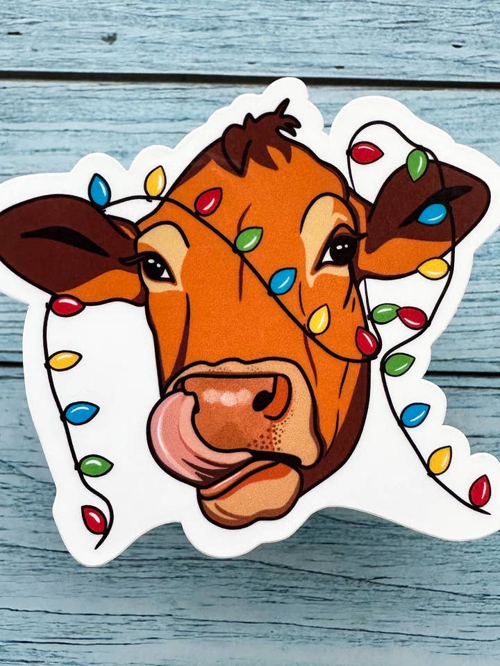 Autocollant de Noël en vinyle | Autocollant pour la vente par Melanie Feltham Art