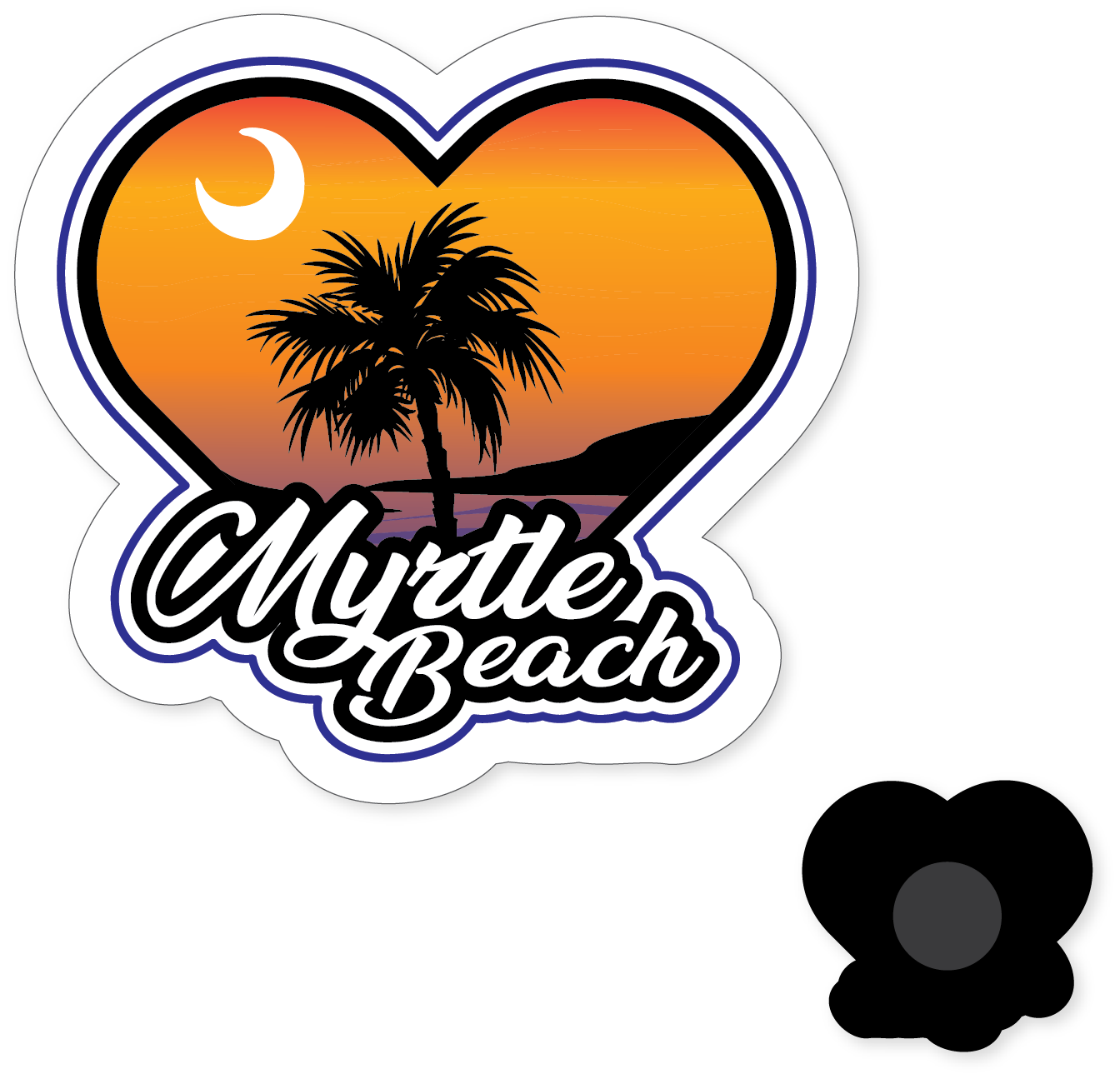 Morris Magnets - Wholesale Magnet - Magnet - SC Heart Sunset Myrtle Beach1