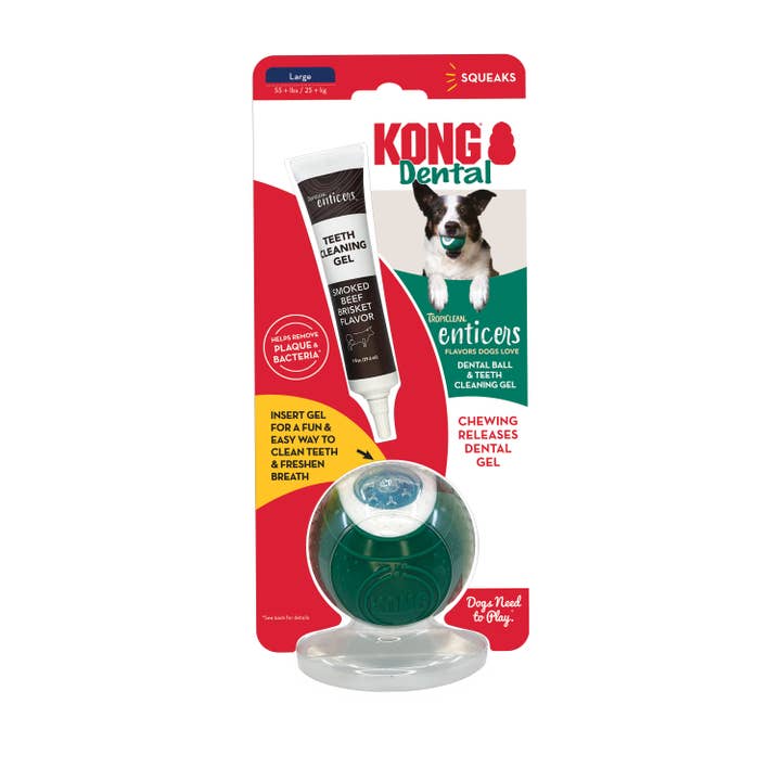 Pet Palette Distribution - Wholesale Pet Chew Toy - Dog - KONG® Dental Ball Dog Chew Toy Large