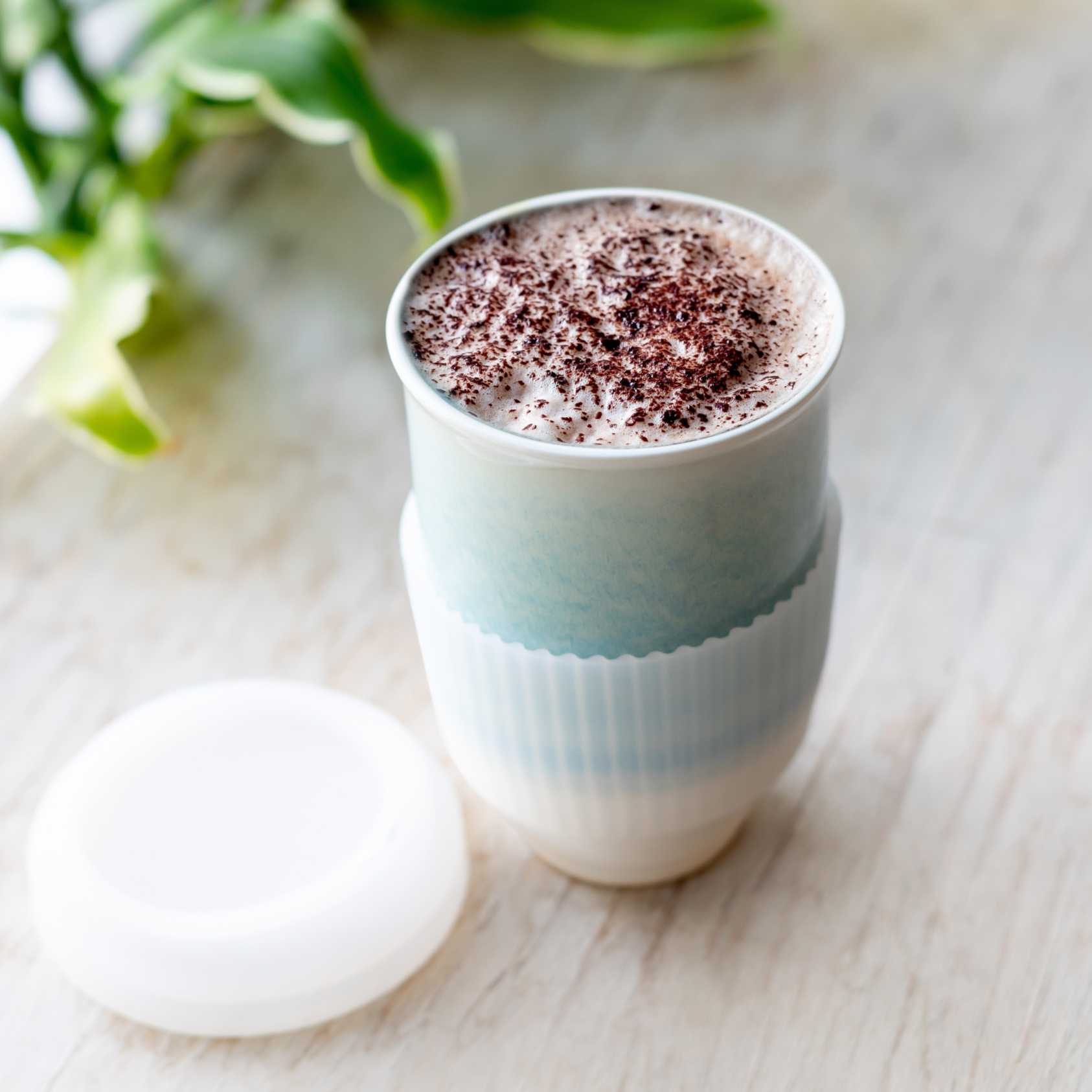 Nova Ceramics Travel Mugs - Wholesale Coffee Mug - Lagoon Ceramic Coffee Cup – 12oz with Lid & Sleeve5