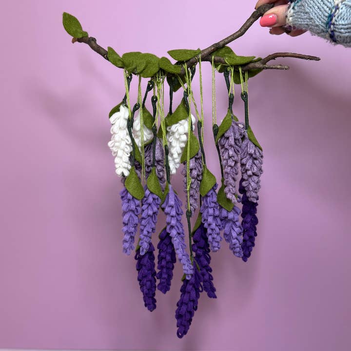 Felt Wisteria Flower Craft Kit for wholesale by The Crafty Kit Company