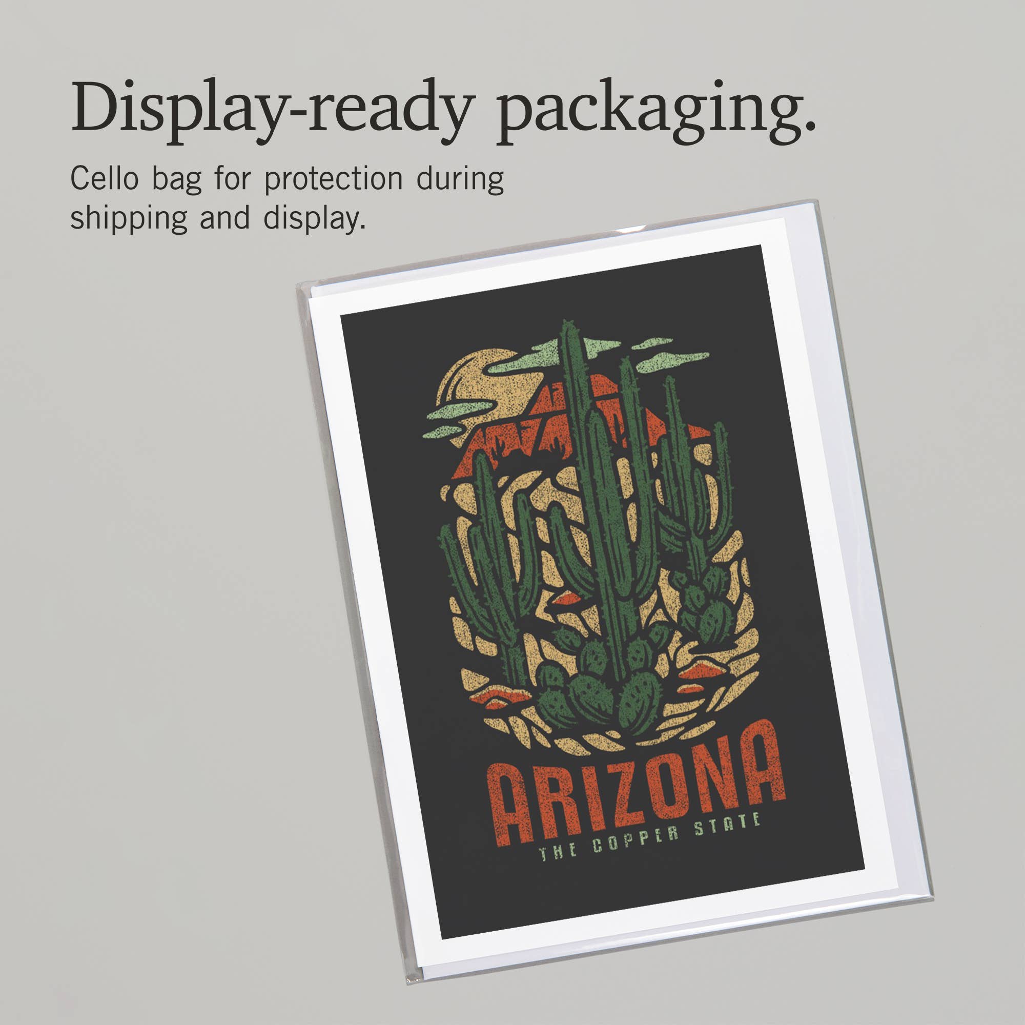 Lantern Press – wholesale Everyday greeting card – GREETING CARD Arizona, Distress Vector Shapes6