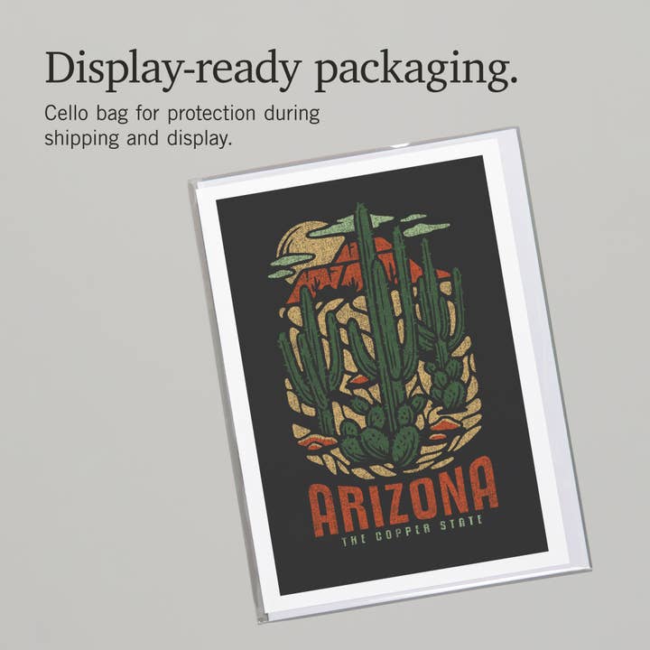 Lantern Press – wholesale Everyday greeting card – GREETING CARD Arizona, Distress Vector Shapes6