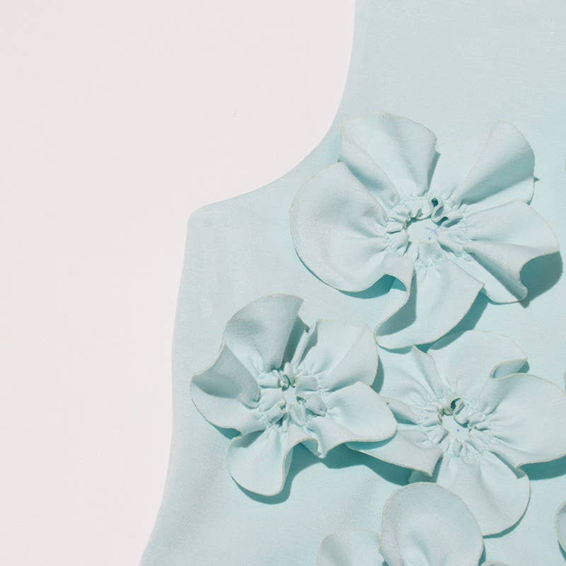 Sanyao Fashion – Engroshandel Kjole - Dame – SY165 Håndlavet 3D blomsterkjole - efterårs elegance12