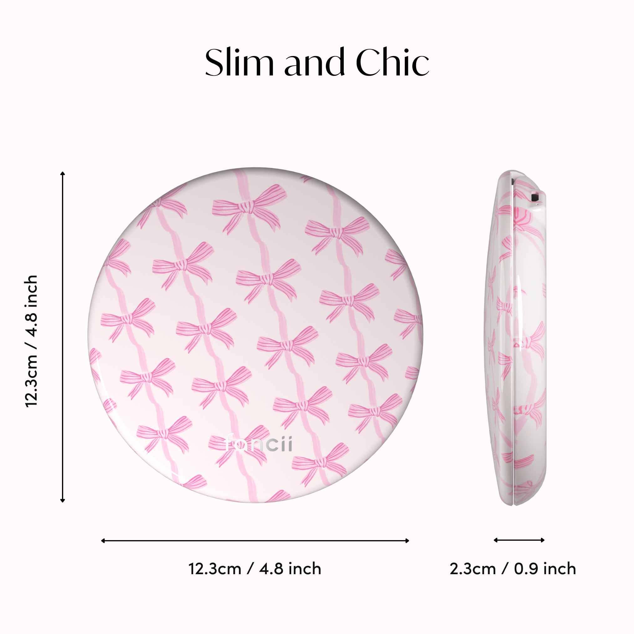 Fancii - Vente Miroirs de poche - Miroir compact Taylor de 5 po avec lumières LED19