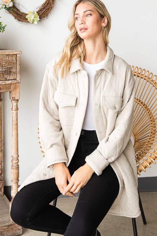 HEIMISH – wholesale Jacka - Dam – WJ2012 LÅNGÄRMAD KRAGE KNAPP DUNJACKA1