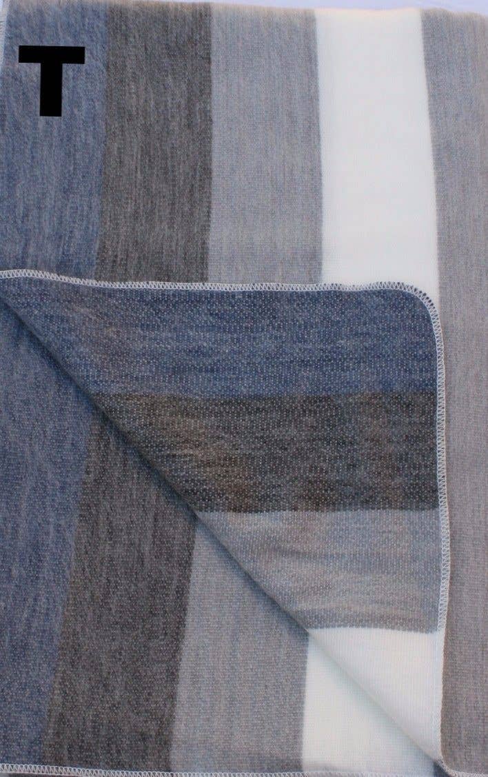 Choice Alpaca Products – wholesale Filtar – Alpacka Bed Filt - Randig35