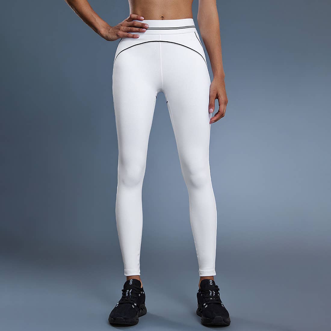Sodalemon - Vente Legging de sport/d'intérieur – femme - Leggings de yoga taille haute sculptants à blocs de couleur pour femmes2