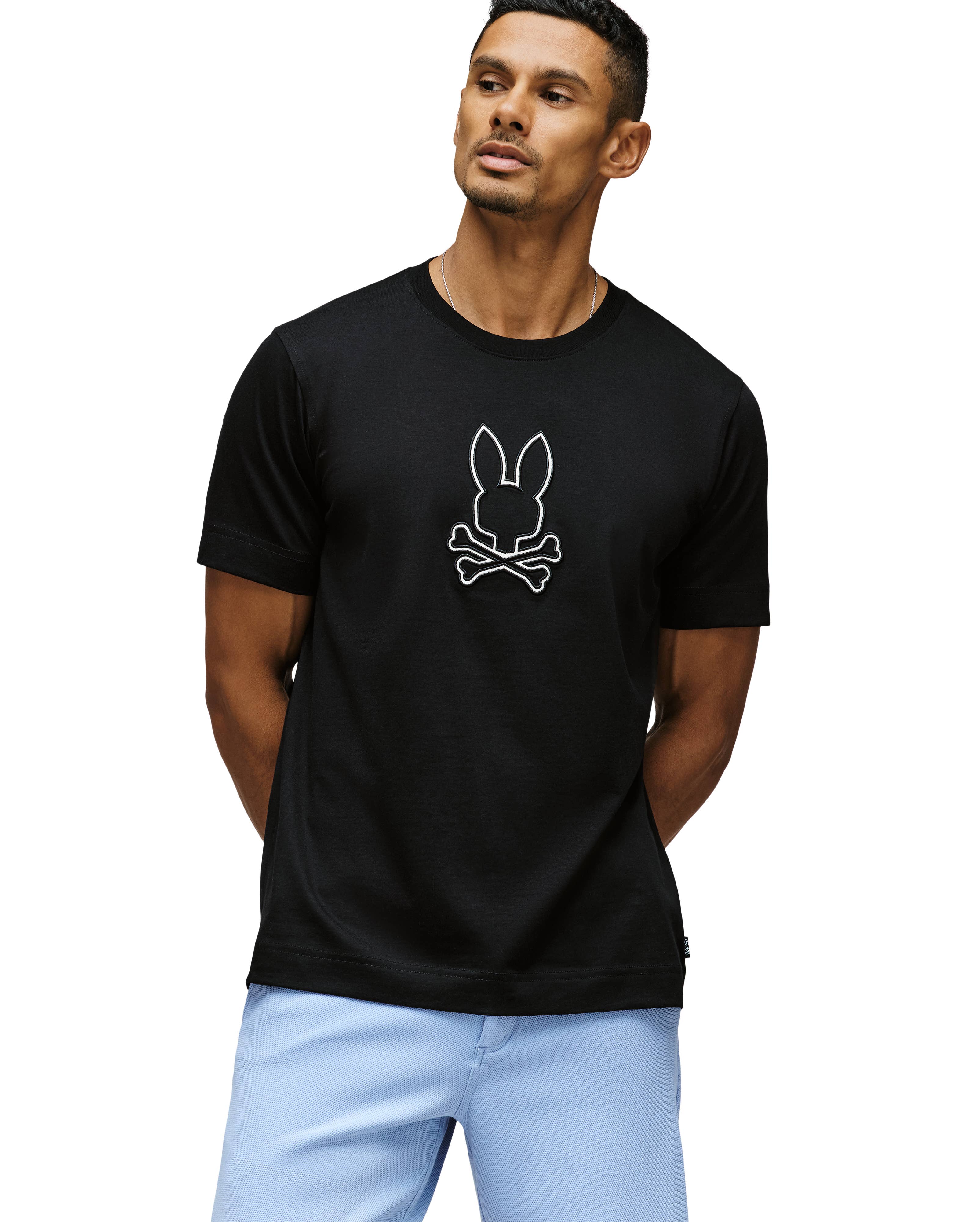 001 Nero Maglietta Grafica Seth-001 Nera in vendita all'ingrosso su Faire1