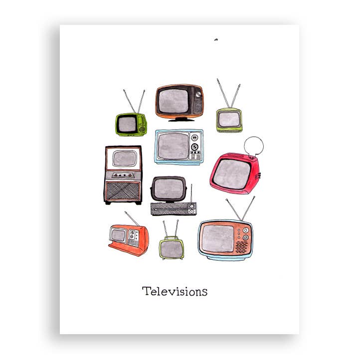 Fernseher Aquarelldruck für den Großhandel von Jodi Lynn's Emporium of Doodles
