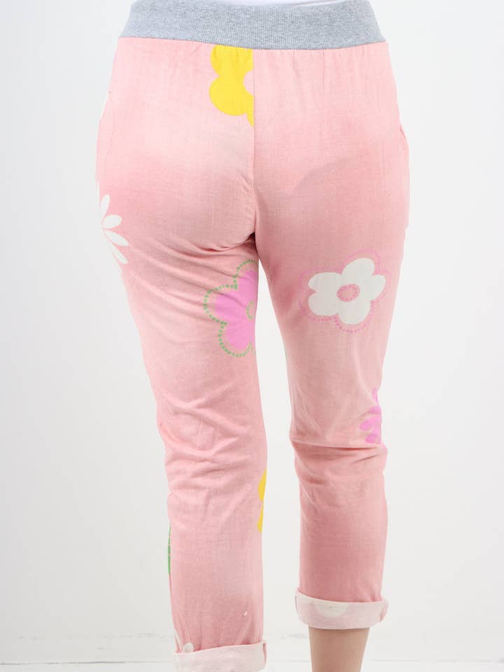 Miss Bold - Wholesale Pants - Women's - Italian Ditsy Floral Printed Cotton Trousers15