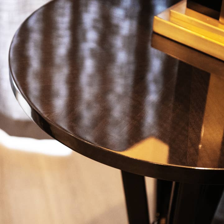 Jennifer Taylor Home - Wholesale Coffee Table - Verona 22" Contemporary Glam Round Accent Side Table Black1