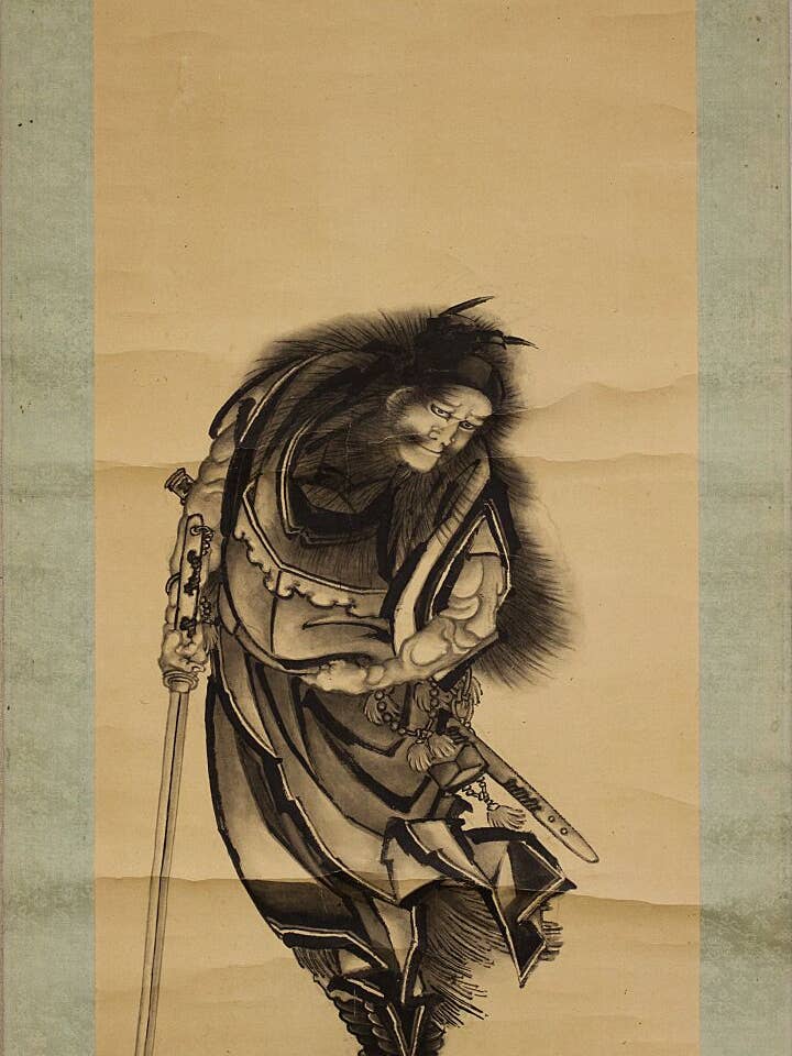 Shōki, le chasseur de démons de Katsushika Hokusai - 1849 pour la vente par Flashback Shop
