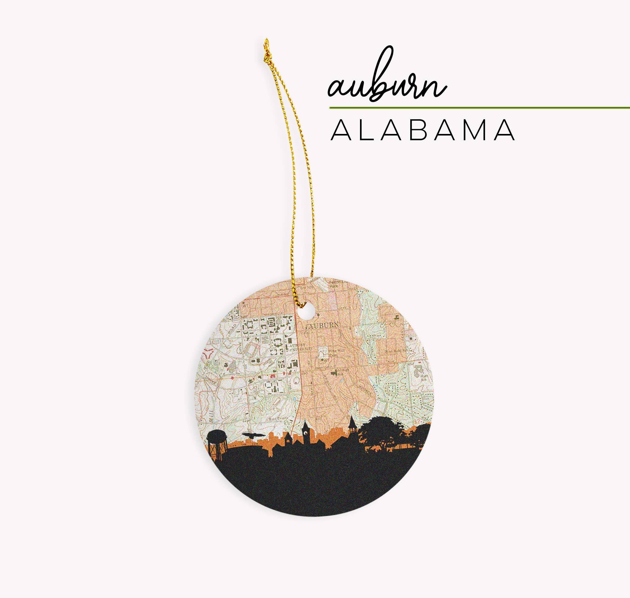 Paperfinch Design - Wholesale Ornament - Alabama city skyline ornament | choose your city0