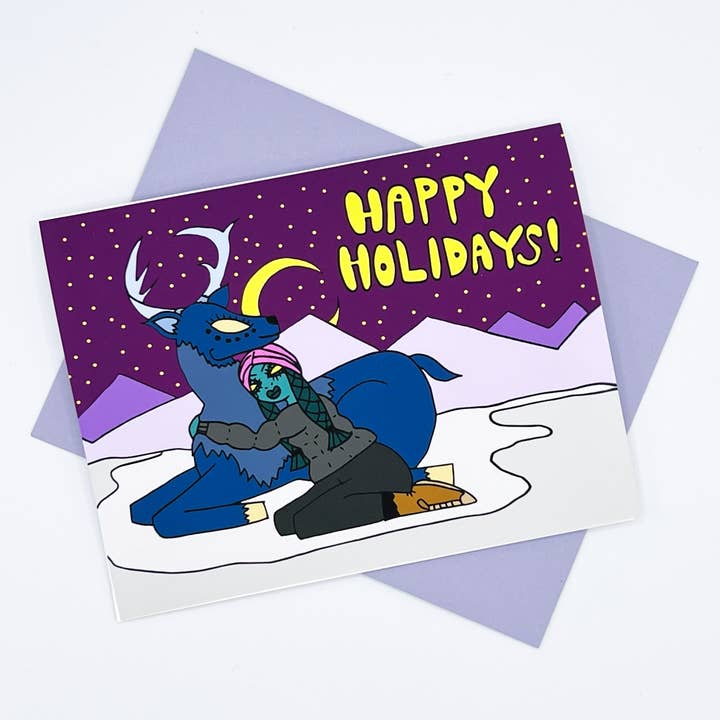 Reindeer Love Card for wholesale by Spooksvilla