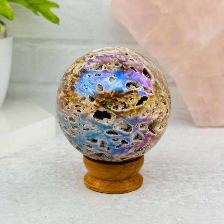 Rock Paradise - Wholesale Spiritual Stone/Crystal - Angel Aura Sphalerite Sphere - Crystal Ball - By Weight -