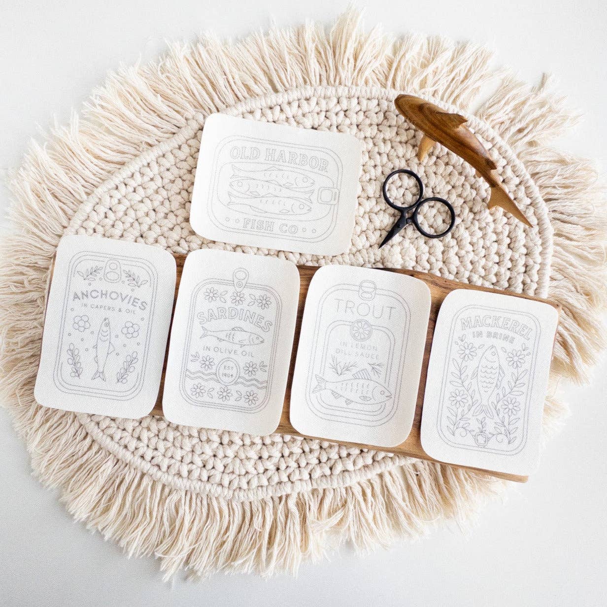 Olmsted Needlework Co. - Wholesale Embroidery/Cross Stitch Supplies - Tinned Fish Embroidery Stick and Stitch Patterns1