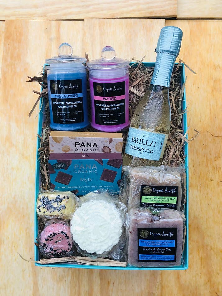 Mini Prosecco Celebration Hamper for wholesale by The Organic Sweetie
