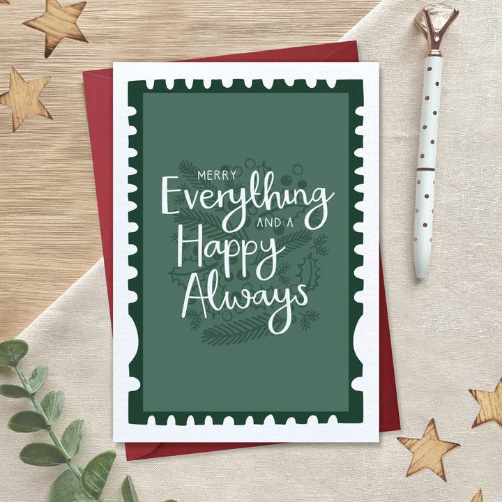 Cartão Feliz Tudo Carimbo de Natal por atacado de Two For Joy Illustration