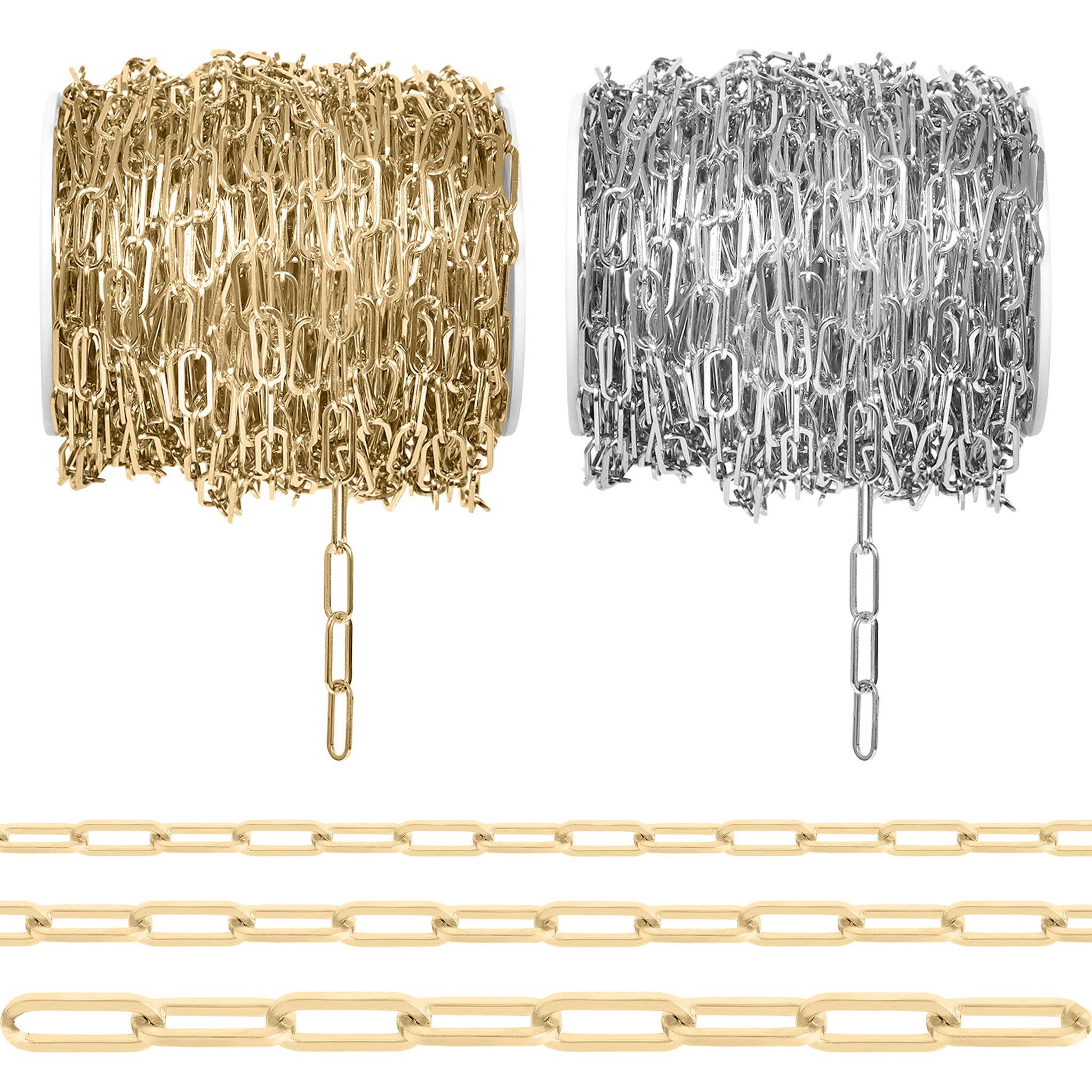 WJW – Großhandel Bastelzubehör – Büroklammerkette aus 18-karätigem PVD-Edelstahl am Fuß9